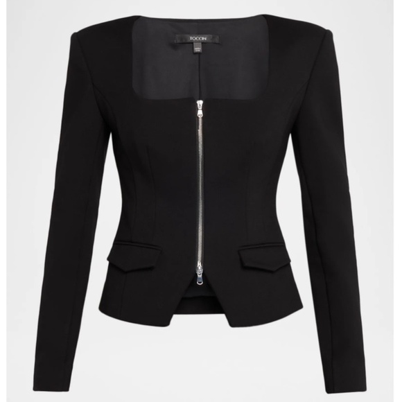 Toccin Jackets & Blazers - TOCCIN koda zip front long sleeve top, Size 6